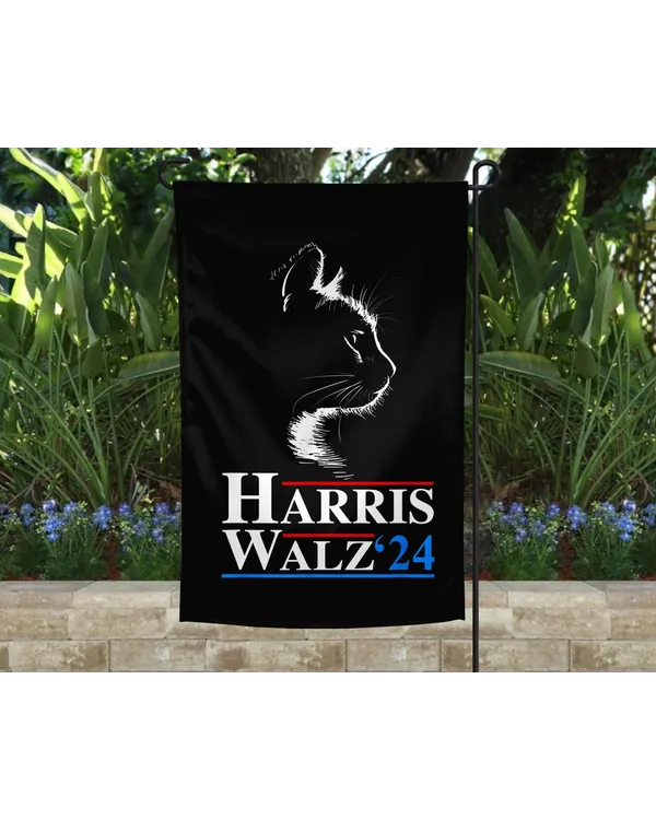 Harris Walz Cat 2024 Flag Made in USA FG31