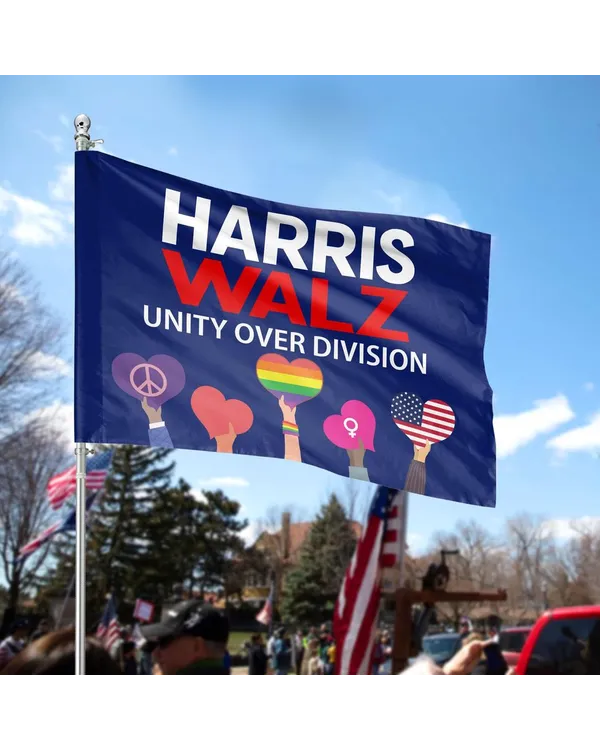 Harris Walz 2024 Flag Made in USA FG39