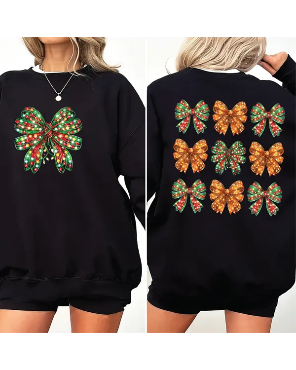 Coquette Christmas Crewneck Sweatshirt, Retro Christmas Sweatshirt, Coquette Christmas Shirt, Christmas Gift, Tis the Season Christmas Shirt