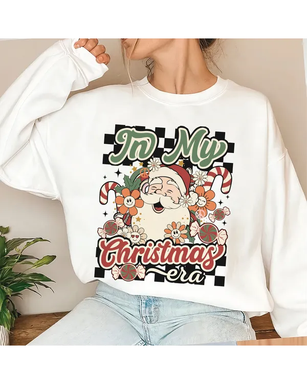 In My Christmas Era Sweatshirt, Retro Christmas Sweatshirt, Xmas Holiday Sweater, Christmas Gift, Trendy Christmas Sweater, Family Christmas