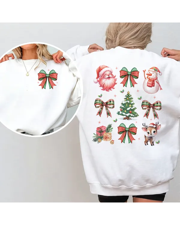 Coquette Christmas Crewneck Sweatshirt, Retro Christmas Sweatshirt, Coquette Christmas Shirt, Christmas Gift, Tis the Season Christmas Shirt