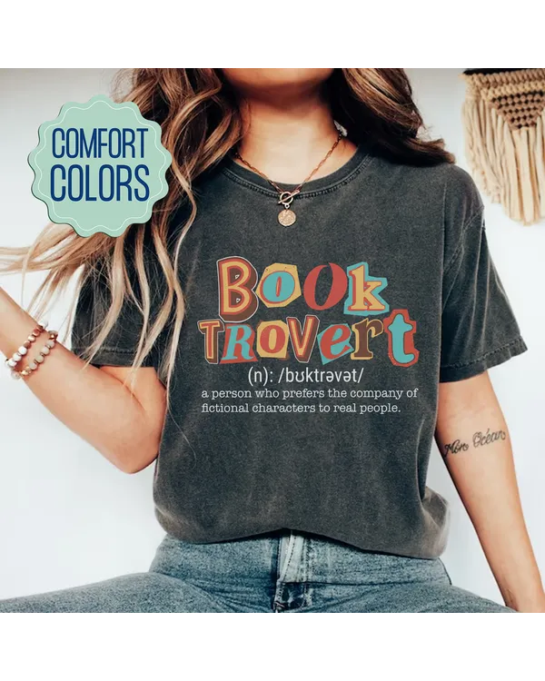 Booktrovert Shirt, Book Lover Shirt, Book Lover, Reading Shirt, Book Shirt, Bookworm, Book Gift, Bookworm Gift, Reader Gift, Librarian Shirt