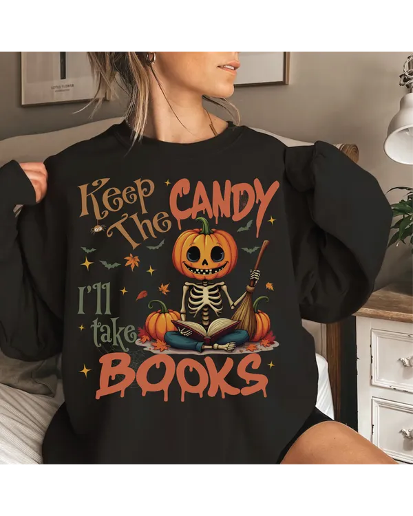Book Lover Halloween Sweatshirt, Book Lover Shirt, Reading Shirt, Book Shirt, Ghost Shirt, Bookworm Gift, Librarian Shirt, Halloween Shirt