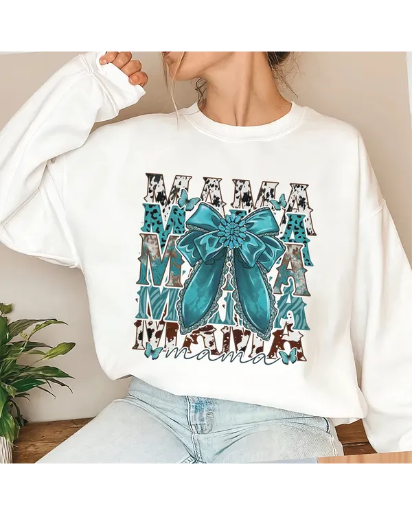 Coquette Mama Sweatshirt, Mama Christmas Sweatshirt, Coquette Bows Shirt, Pink Lover Gift, Coquette Styles, Custom Kids Name Shirt