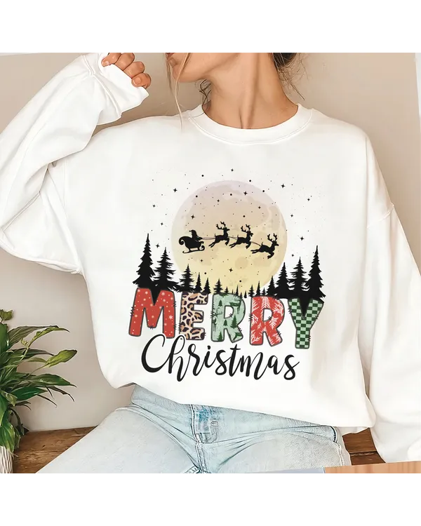 Merry Christmas Sweatshirt, Christmas Gifts, Women Xmas Sweatshirt, Christmas Sweatshirt, Xmas Gifts For Her, Retro Christmas Sweater