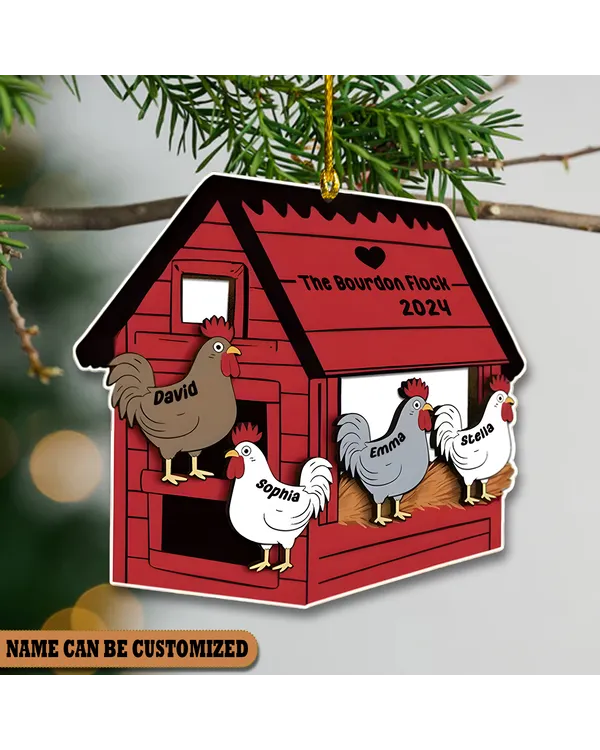 Chicken Coop Ornament Customized - Gift For Farm , Ornament Decor