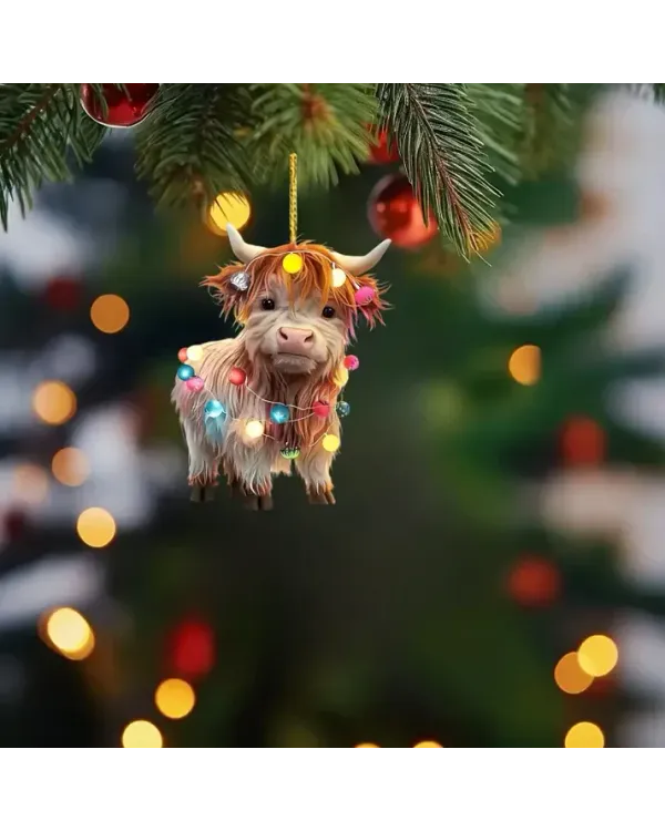 Colorful Cow Farm Arcylic Ornament - Gift For Farm , Ornament Decor