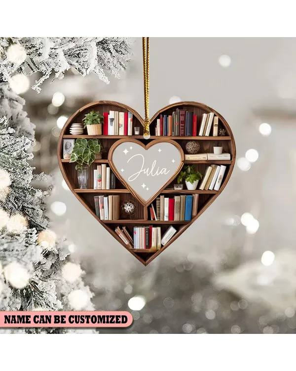 Personalized Christmas Book Tree Arcylic Ornament - Christmas Decor , Gift For Book Lovers