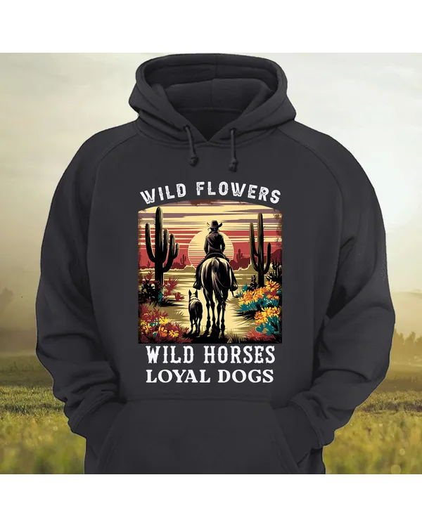 [UNIQUE] WILD FLOWERS WILD HORSE LOYAL DOGS 3