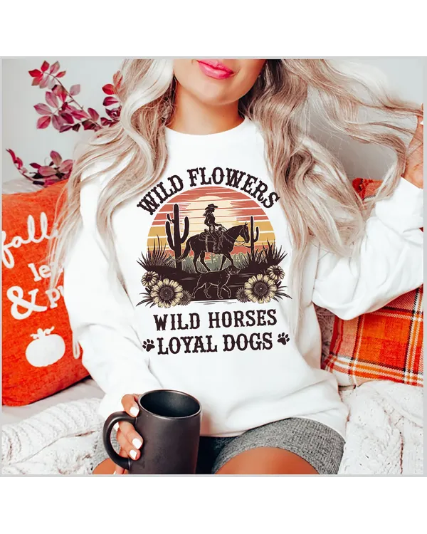 [UNIQUE] WILD FLOWER WILD HORSE LOYAL DOGS 2