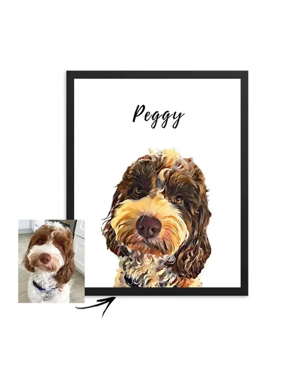 Personalized Pet Portrait Wall Hanging