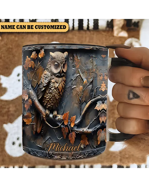 Personalized Owl Accent Mug