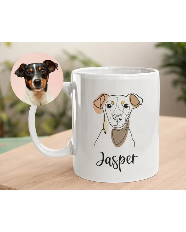 Custom pet outline mix color Mug