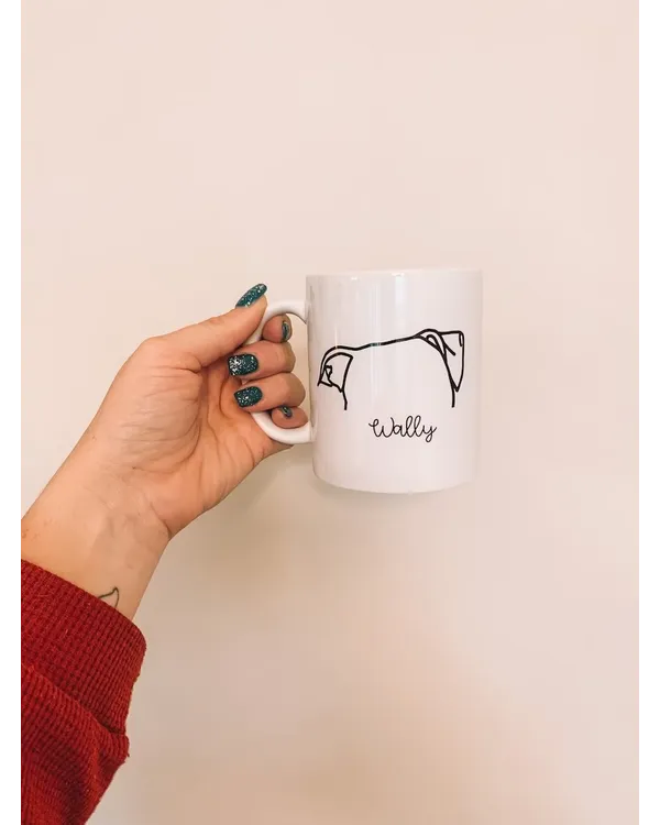 Custom Pet Ears Outline Mug