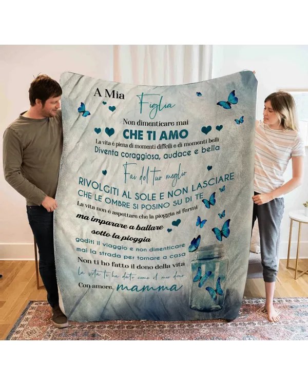 IT - Coperta A Mia Figlia Non dimenticare mai Che Ti Amo Con amore Mamma