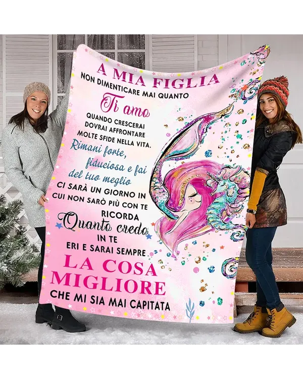 IT - Coperta A Mia Figlia Non Dimenticare Mai Quanto Ti amo