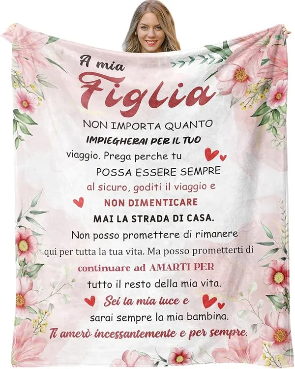 IT - Coperta A mia Figlia Non importa quanto impiegherai per il tuo viaggio