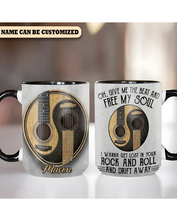 Guitar Personalized Give Me The Beat Accent Mug