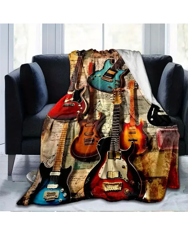 Vintage Guitar  Blanket