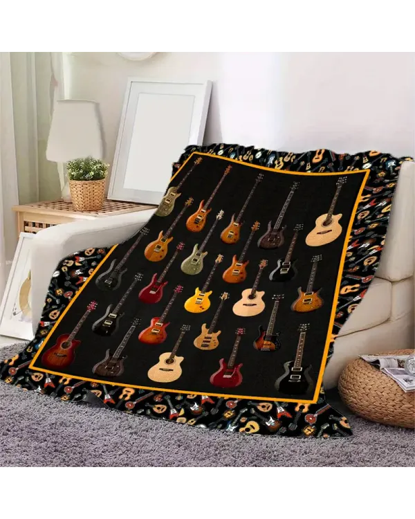 Guitars Pattern Blanket