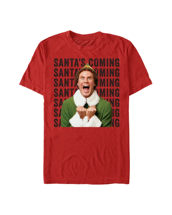 Officially Licensed Warner Bros. Elf - Elf 'Santa's Coming!' Unisex Crew neck