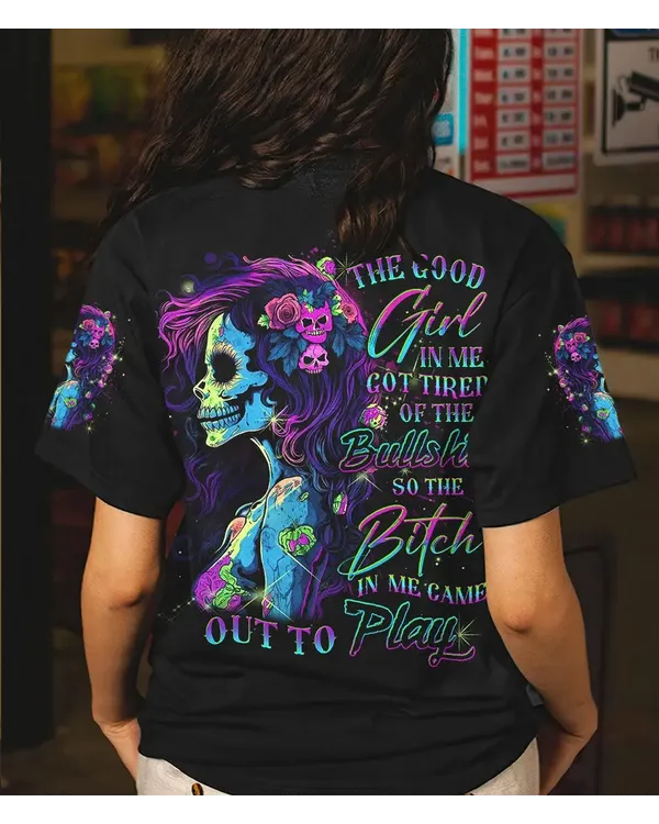 Skull The Good Girl In Me T-Shirt