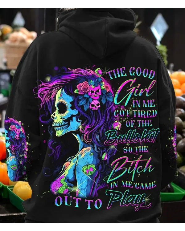 Skull The Good Girl In Me Hoodie