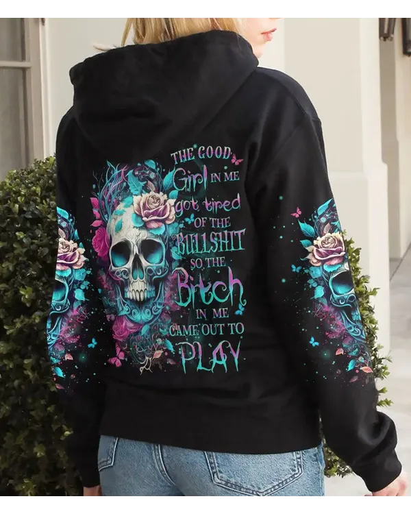 Skull The Good Girl In Me Hoodie 1