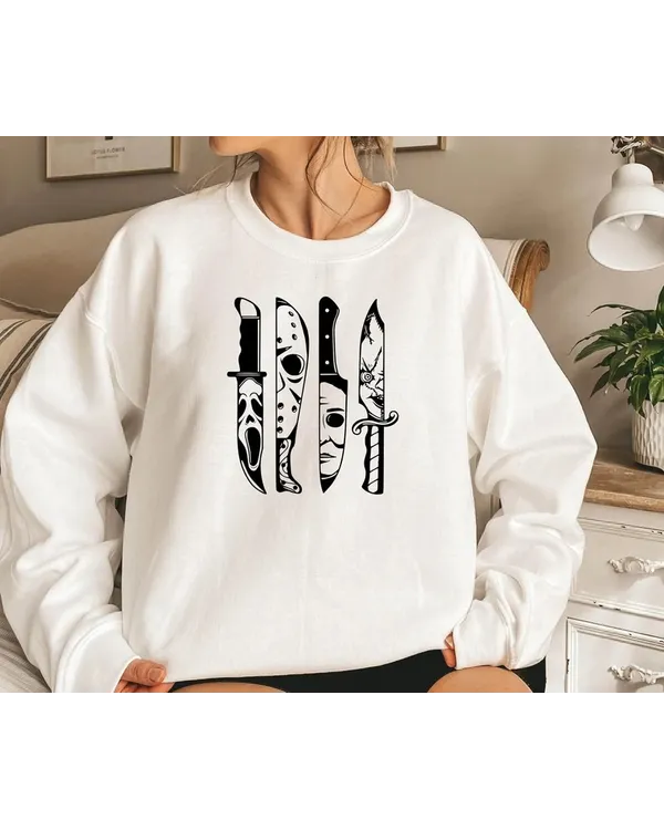 Horror Movie Knives Slasher Flick Sweatshirt