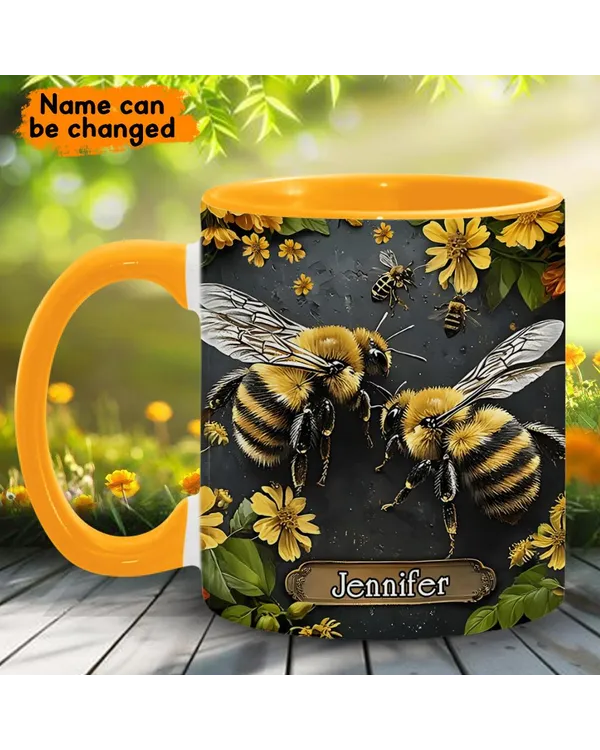 Personalized Bee Garden Accent Mug