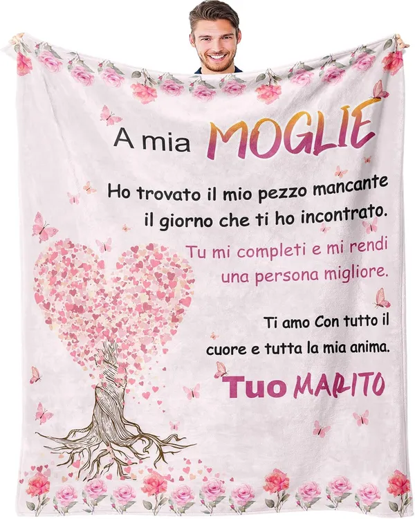 IT - Coperta A mia Moglie Ho trovato il mio pezzo mancante Tuo Marito
