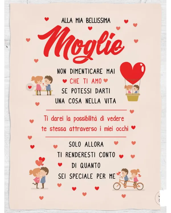 IT - Coperta Alla mia bellissima Moglie Non dimenticare mai