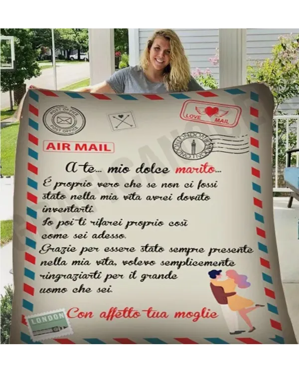 IT - Coperta A te mio dolce marito È proprio vero Con affetto tua moglie