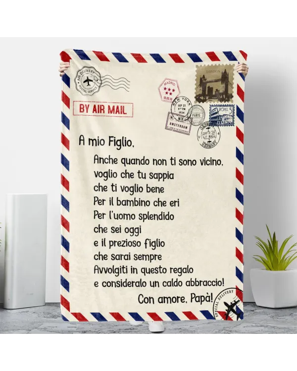 IT - Coperta A mio Figlio Anche quando non ti sono vicino CON AMORE Papà