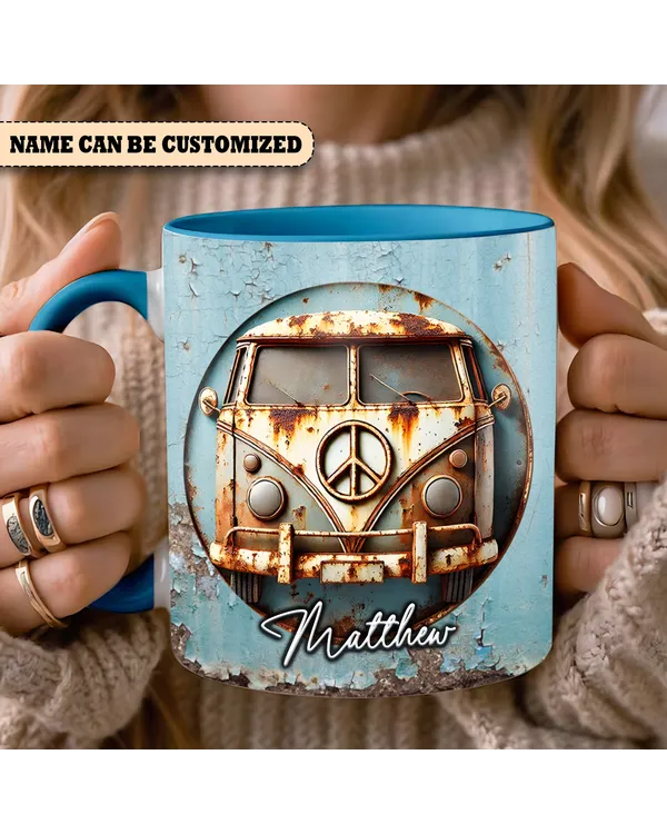 Personalized Vintage Camping Accent Mug 11oz 15oz