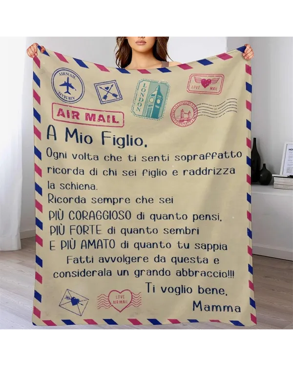 IT - Coperta A Mio Figlio Ogni volta che ti senti sopraffatto Ti voglio bene Mamma