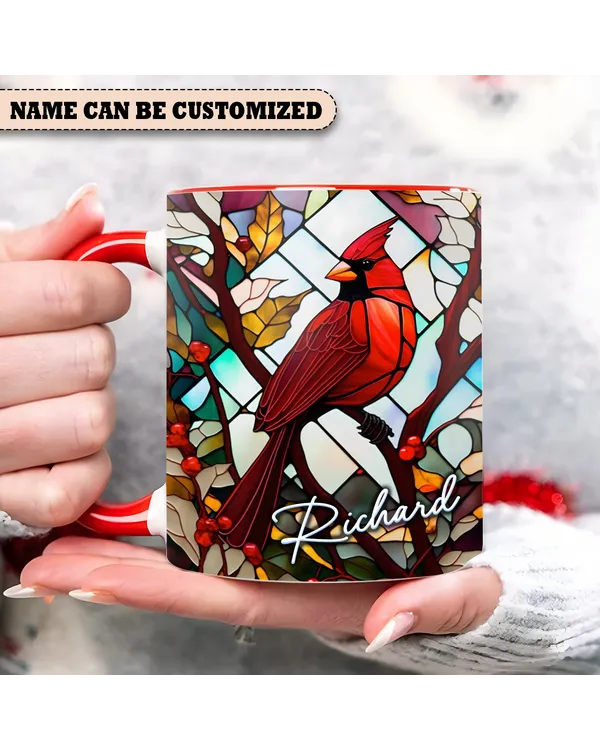 Personalized Cardinal Ceramic Accent Mug