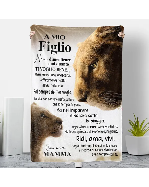 IT - Coperta A Mio Figlio Non dimenticare mai quanto ti voglio bene Con amore Mamma