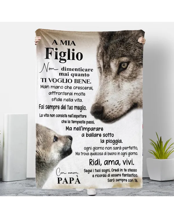 IT - Coperta Papà A Mio Figlio Non dimenticare mai quanto ti voglio bene