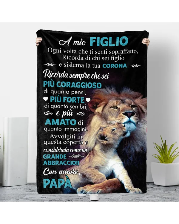 IT - Coperta Papà A Mio Figlio Ogni volta che ti senti sopraffatto