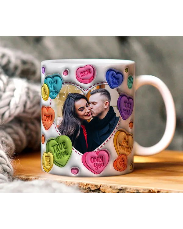 Custom Photo Mug - 3D Inflated Valentine Mug