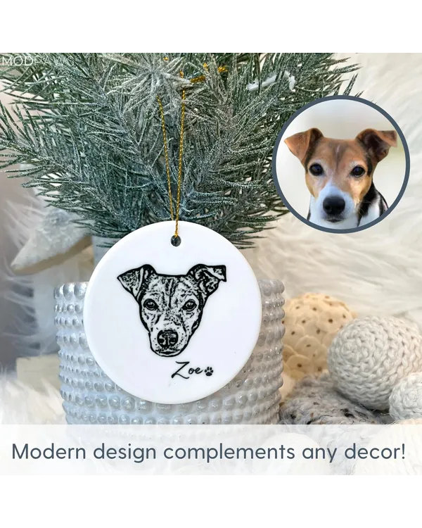 Personalized Pet Ornament Using Pet's Photo + Name