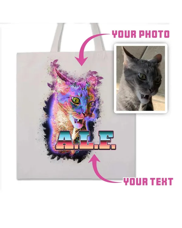 Pet Portrait Tote Bag