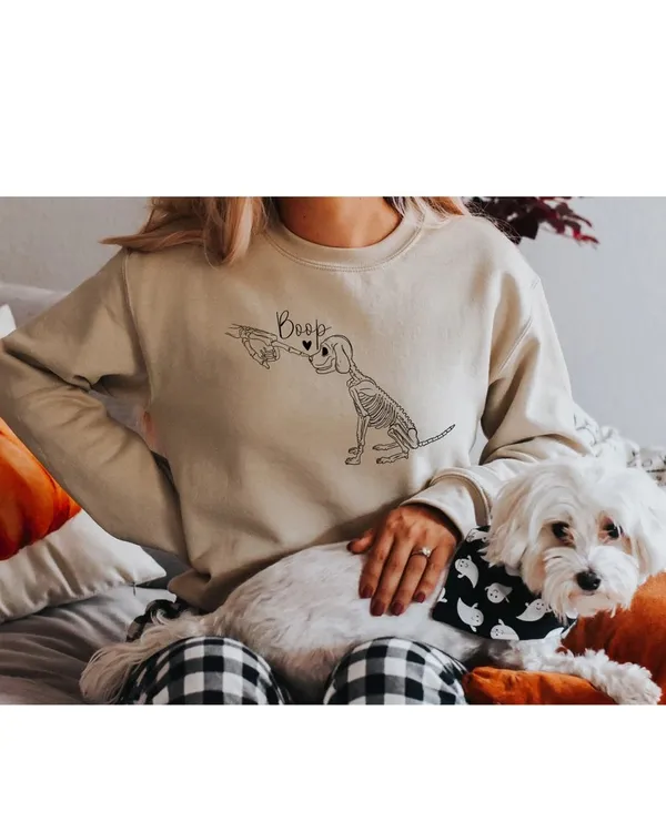 Skeleton Sweatshirt | Boop Dog Shirt