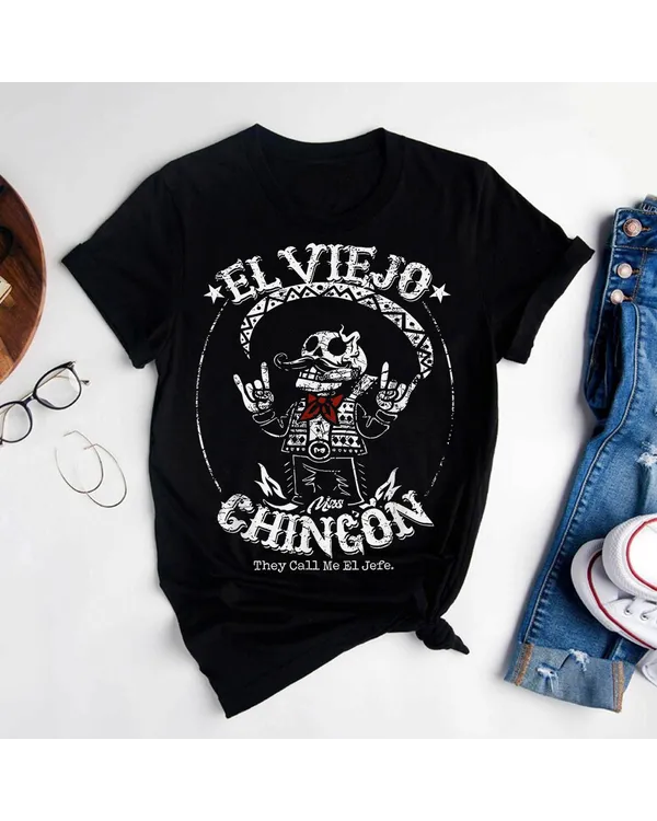 El Viejo Mas Chingon Cinco De Mayo Mexican T-Shirt Shirt - Unisex Sweatshirt Unisex Sweatshirt