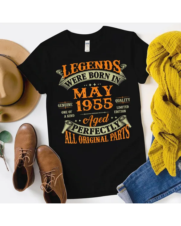Legend Tee May Tee 1955 70th Birthday Gift 70 Years Old T-Shirt Shirt - Unisex Standard T-Shirt Unisex Standard T-Shirt