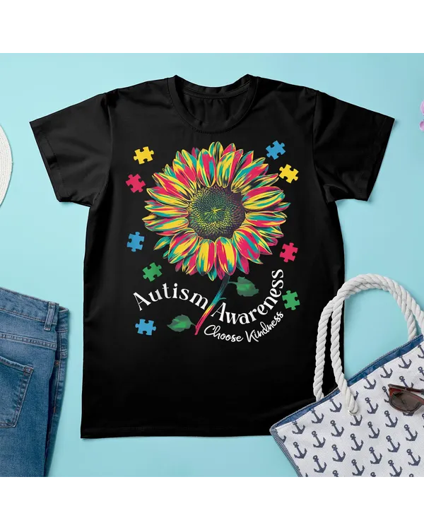 Autism Awareness Choose Kindness For Autistic Boys Girls Shirt - Unisex Standard T-Shirt Unisex Standard T-Shirt