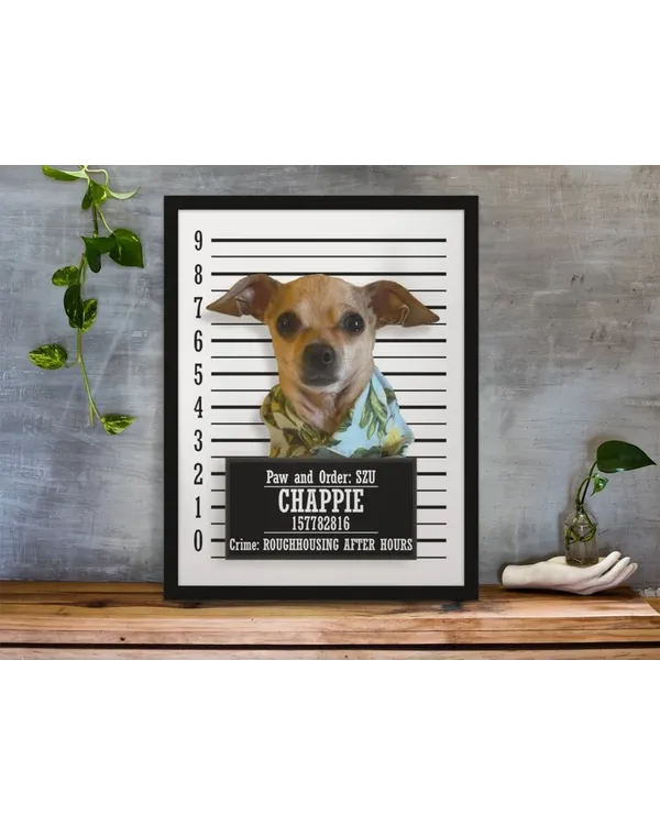 Custom Pet Mugshot Poster