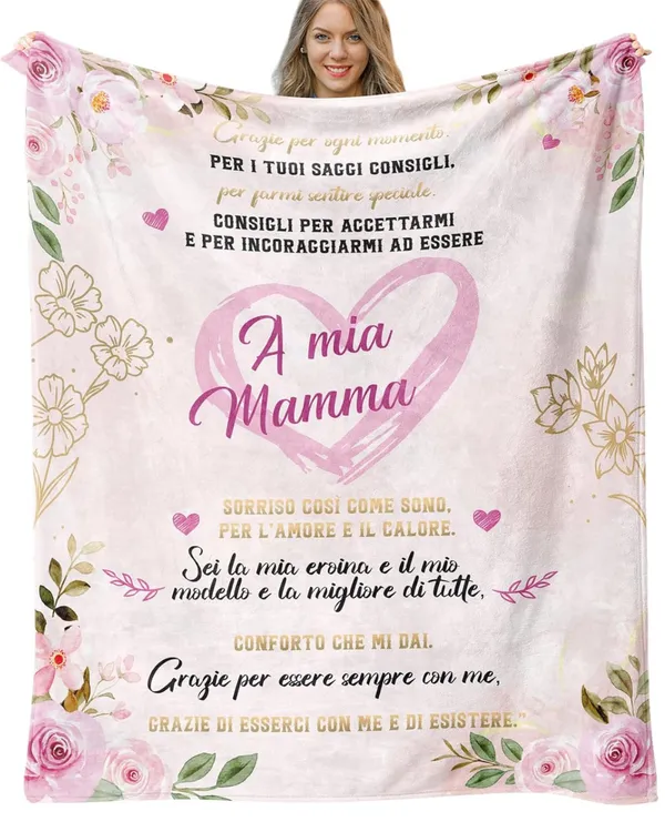 Coperta A mia Mamma Grazie per ogni momento per farmi sentire speciale