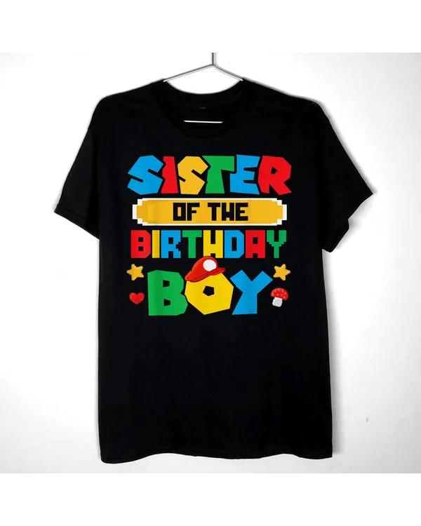 Sister Of The Birthday Boy Game Gaming Family Matching Shirt